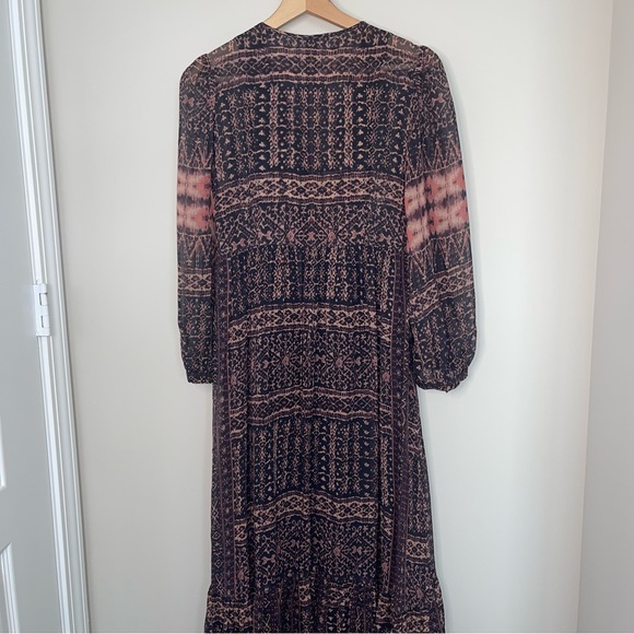 Ulla Johnson Allegra Maxi Dress in Earth Ikat 2 100% Silk Brand New Without Tags - Picture 9 of 16